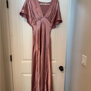 Free People Blush Pink Velvet Dress